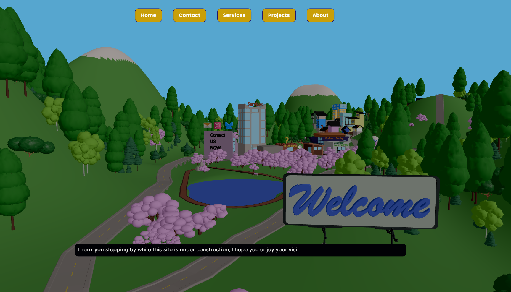 3D Portfolio Website project screenshot